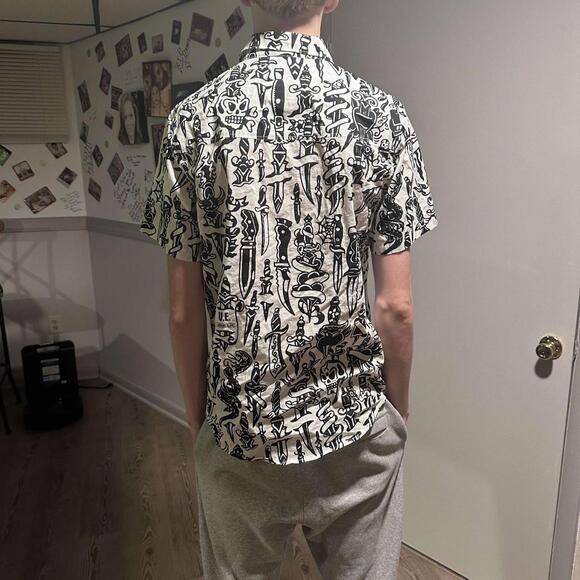 Lurking class white button up - Picture 3 of 4